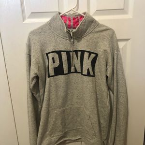 PINK half zip sweatshirt